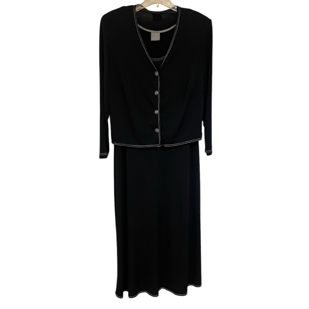 20 Rabbit Rabbit Rabbit Designs Black Sleeveless Stretchy Evening‎ Dress Jacket